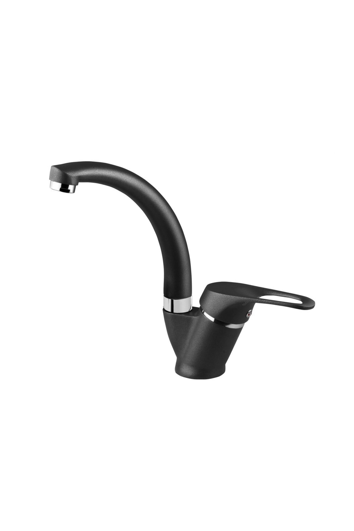 Çeviksu Okyanus Mix Uzun Kuğu Lavabo Bataryası Siyah