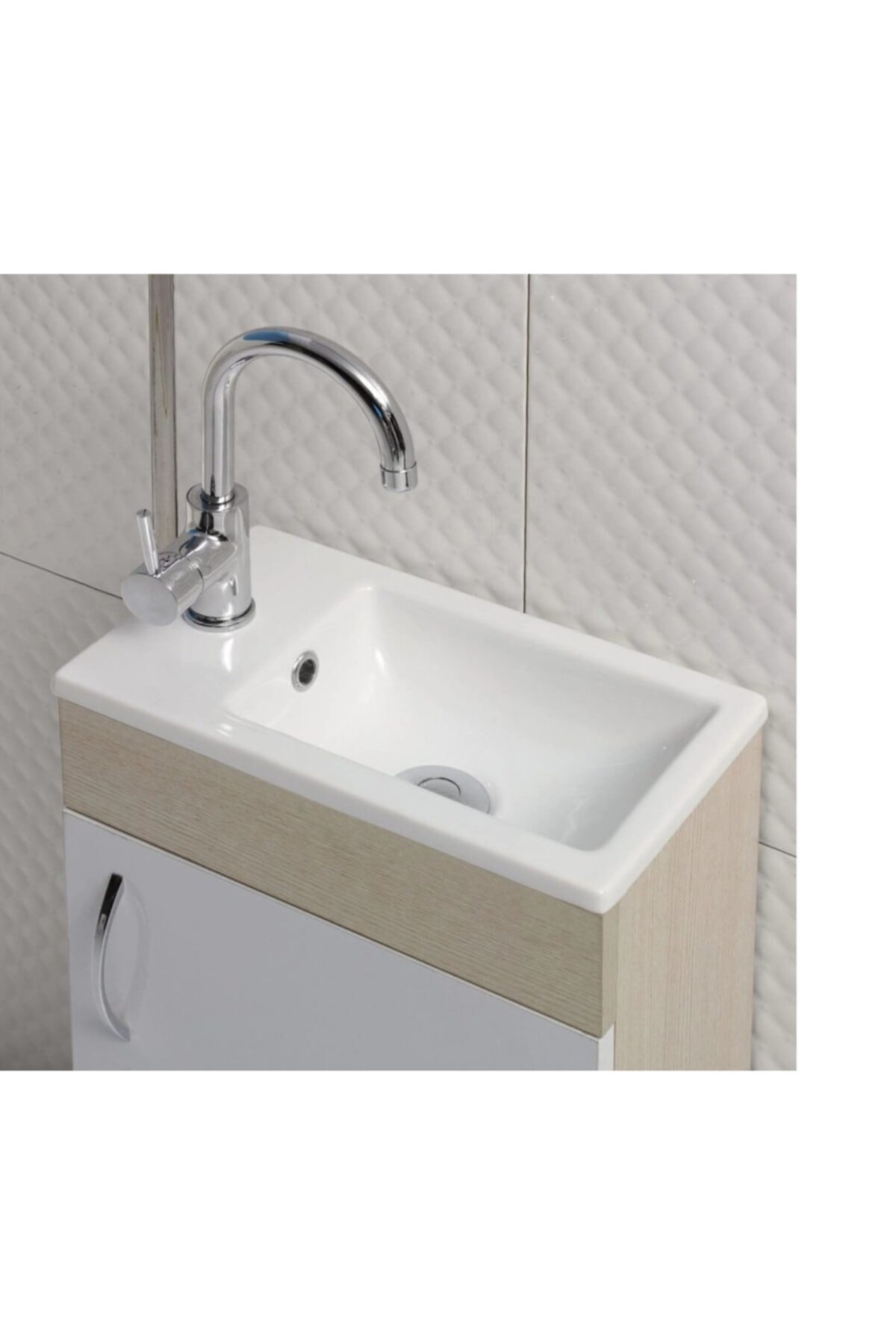 TURKUAZSERAMİK Turkuaz Cerastyle Mini Küçük Banyo, Tuvalet, Karavan Lavabo 24*42 Cm