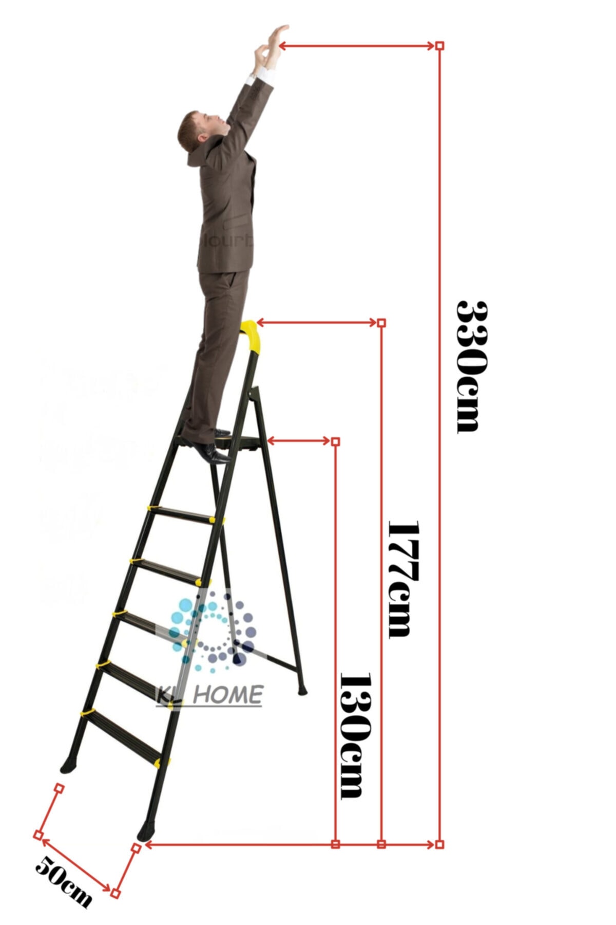 KL HOME 5 1 Basamak Superstep Merdiven 150kg Taşıma Kapasitesi