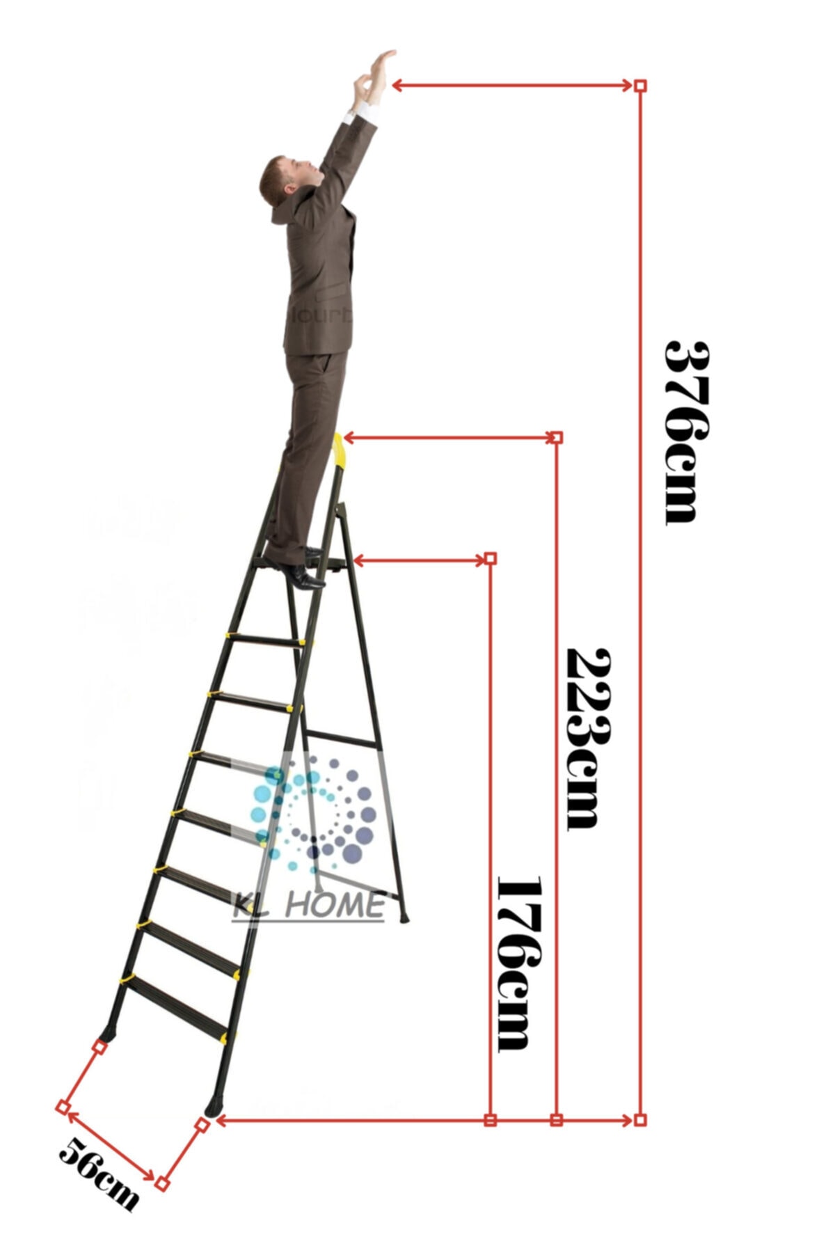 KL HOME 7 1 Basamak Superstep Merdiven 150kg Taşıma Kapasitesi