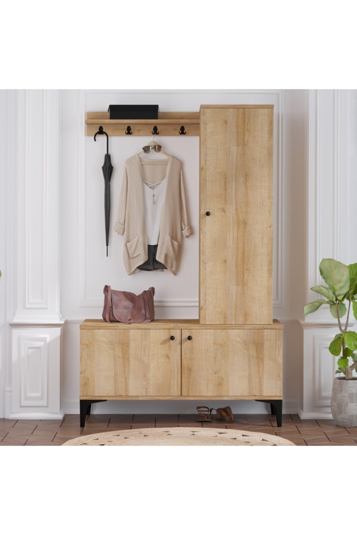 Decormet Lex Vestiyer Safir Meşe