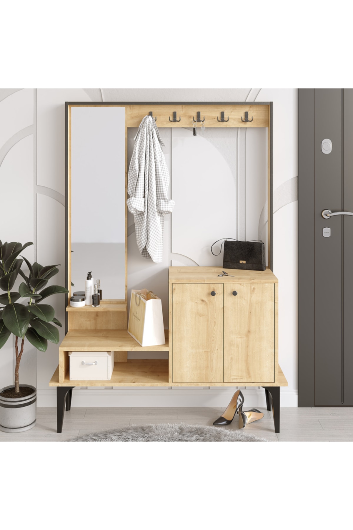 Decormet Andy Vestiyer Safir Meşe